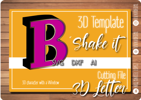 3D Letter with Window B: 3D SVG Shapes for Branding