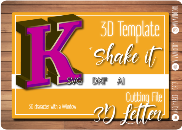 3D Letter with Window K: 3D SVG Shapes for Editorial
