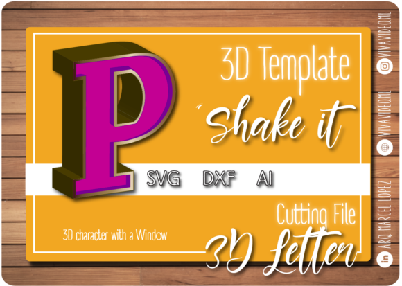 3D Letter with Window P: 3D SVG Shapes for Branding