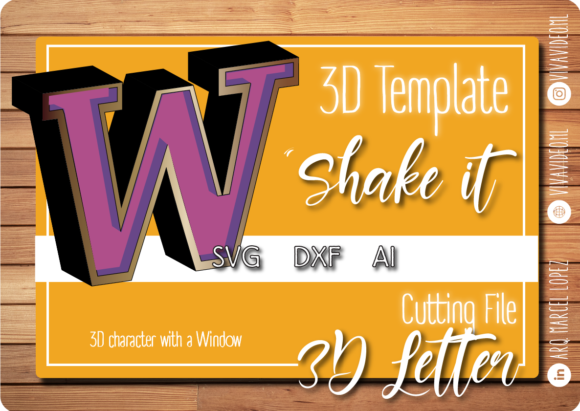 3D Letter with Window W: 3D SVG Shapes Review