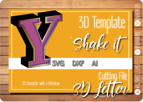 3D Letter with Window Y: 3D SVG Shapes for Editorial Design
