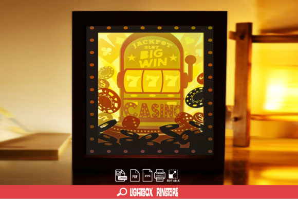 3D SVG Slot Machine for Shadow Boxes Review