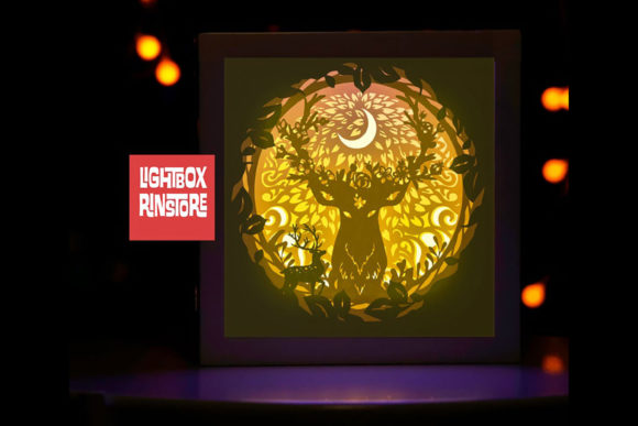97 Deer Spirit 3D Paper Lightbox Template Review