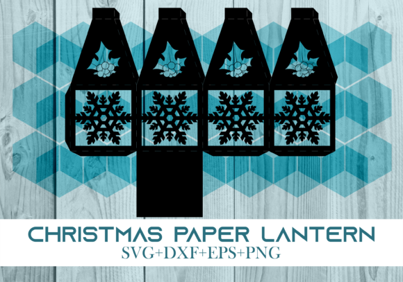 Christmas Paper Lantern Series 0112: A Festive 3D SVG for Local Business Branding