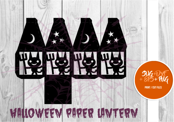 Halloween Paper Lantern Series 112: 3D SVG Shapes