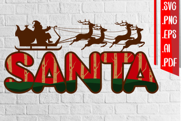 Santa 3D Layered: A Christmas SVG for Local Branding